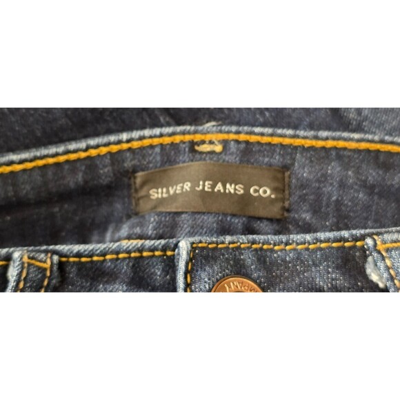 SILVER Womens Jeans Boyfriend Mid Rise Straight Slim Leg Stretch Denim 24x29 EUC - Picture 3 of 14
